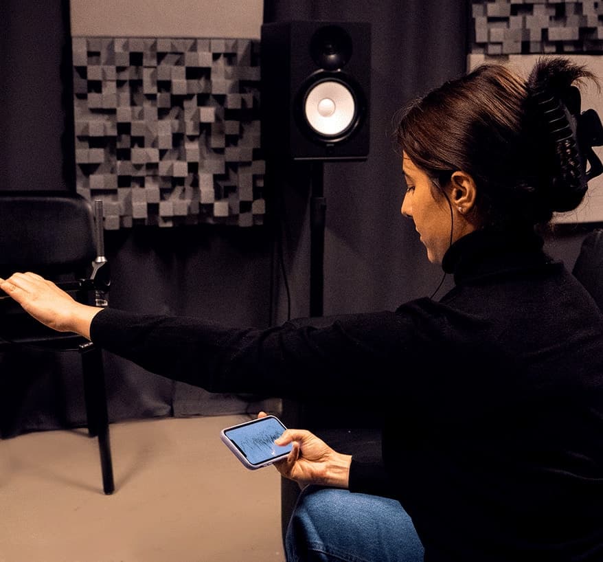 A person working on a calibration